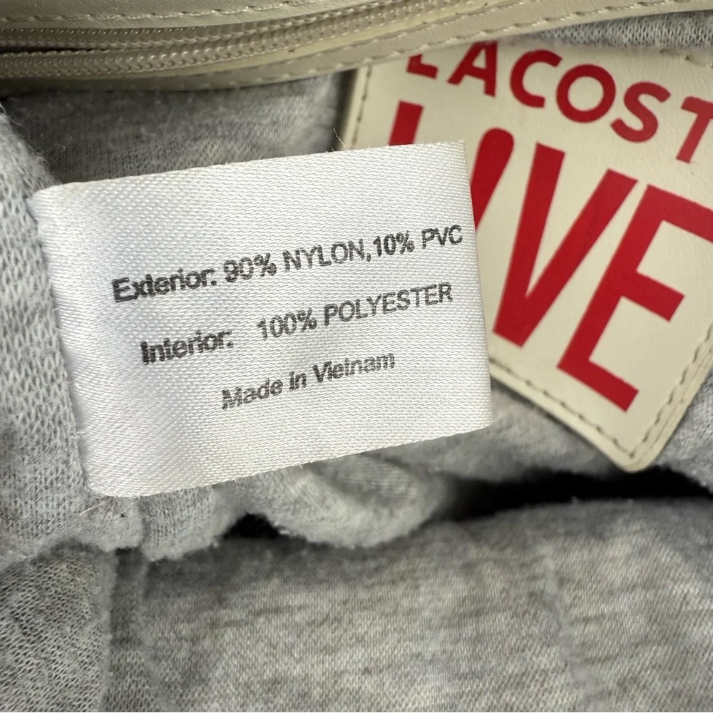 Vintage Lacoste Backpack Large Black Nylon Drawstring‎ Rucksack